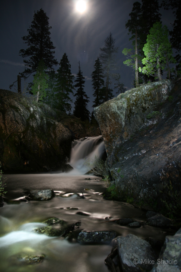 night-waterfall